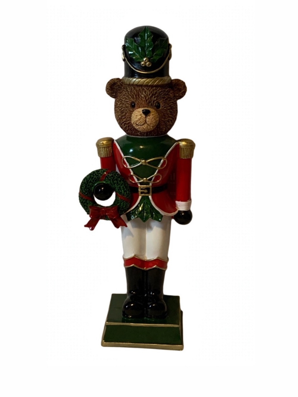 NWT. MARTHA STEWART Holiday Bear Toy Soldier Figurine
